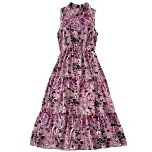 NWT Lulus In My Dreams Mauve Floral Print Midi Dress Small